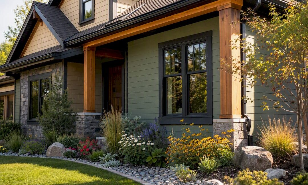 Modern home exterior with trending 2026 siding colors