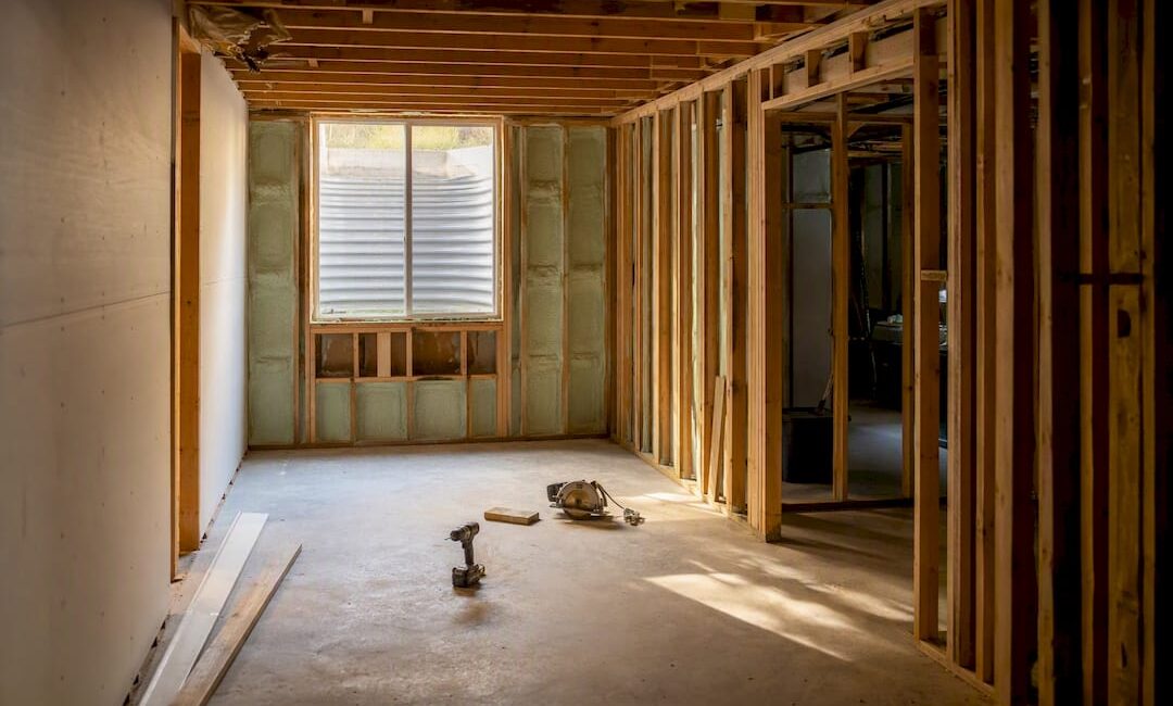 Basement bedroom framing and egress window