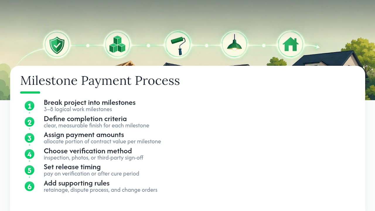Six steps for building payment schedule