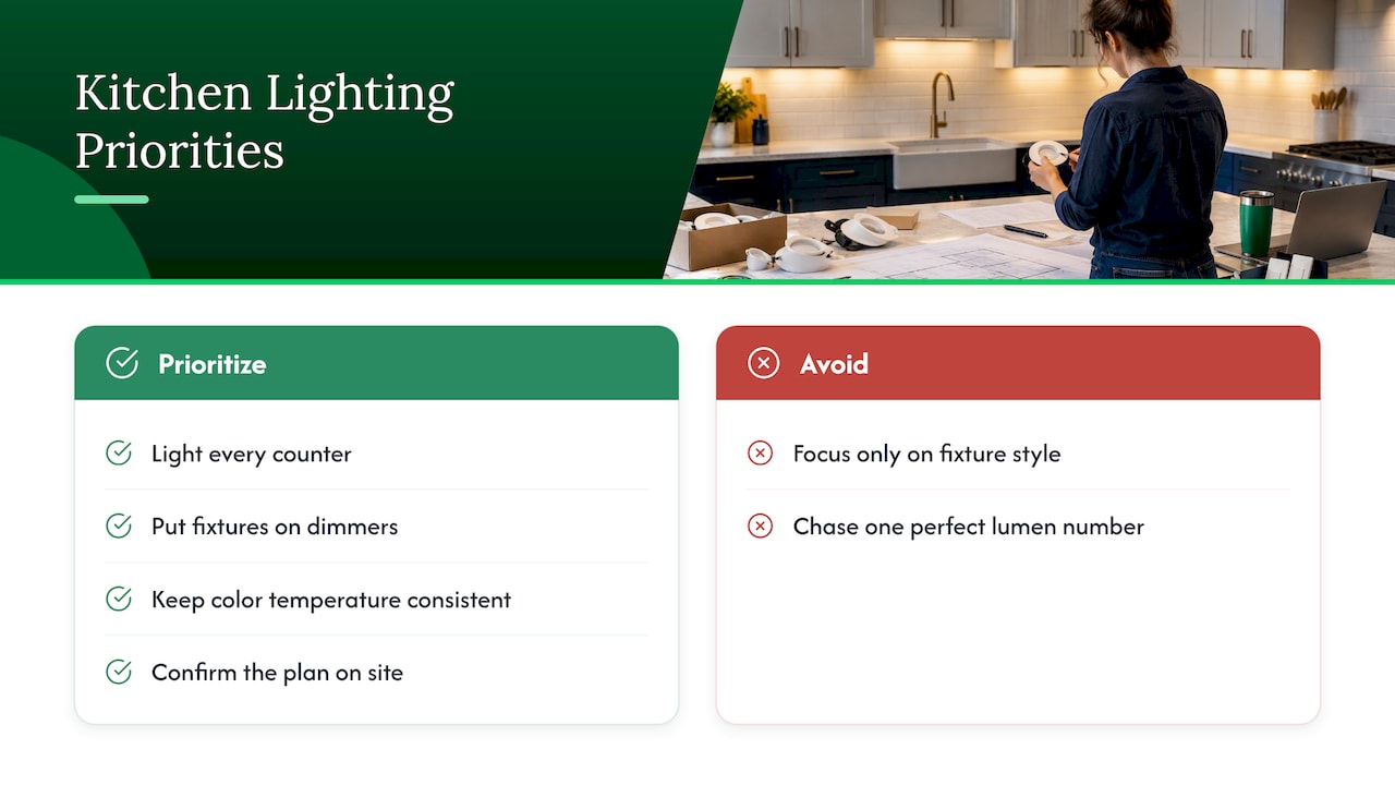 Why most kitchen lighting advice misses what matters — overview diagram