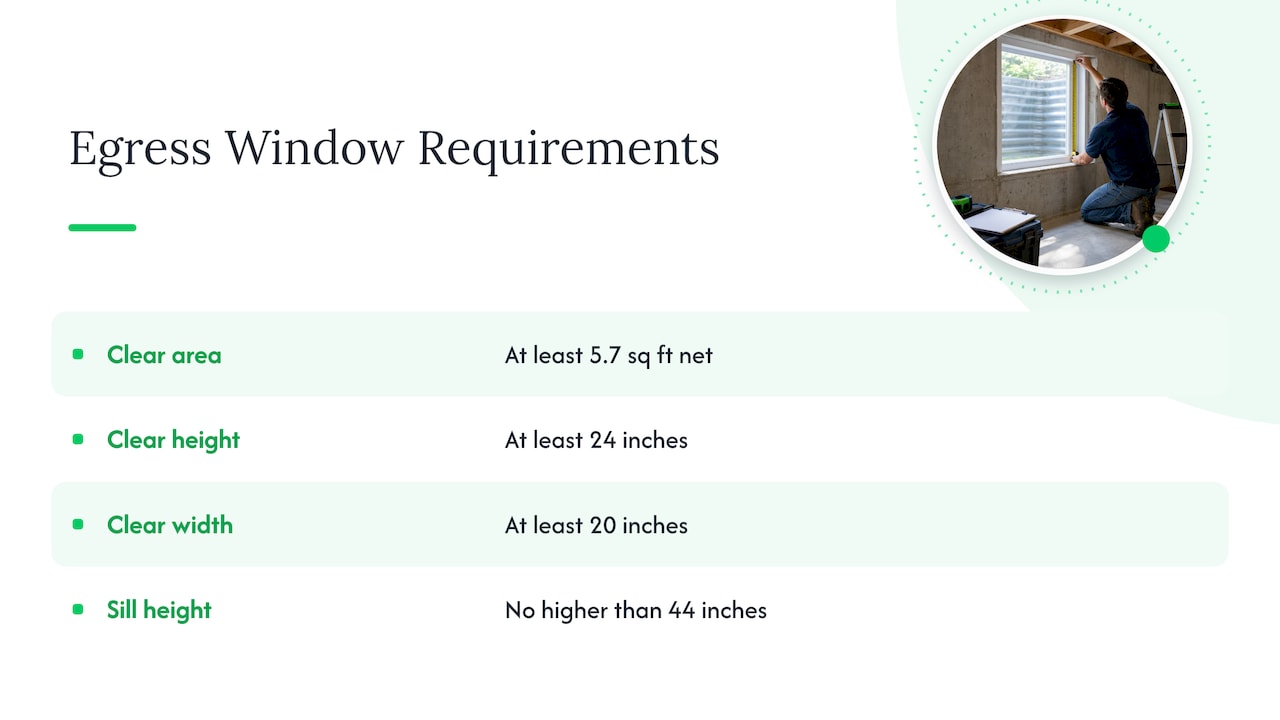 Basement egress window minimum dimensions